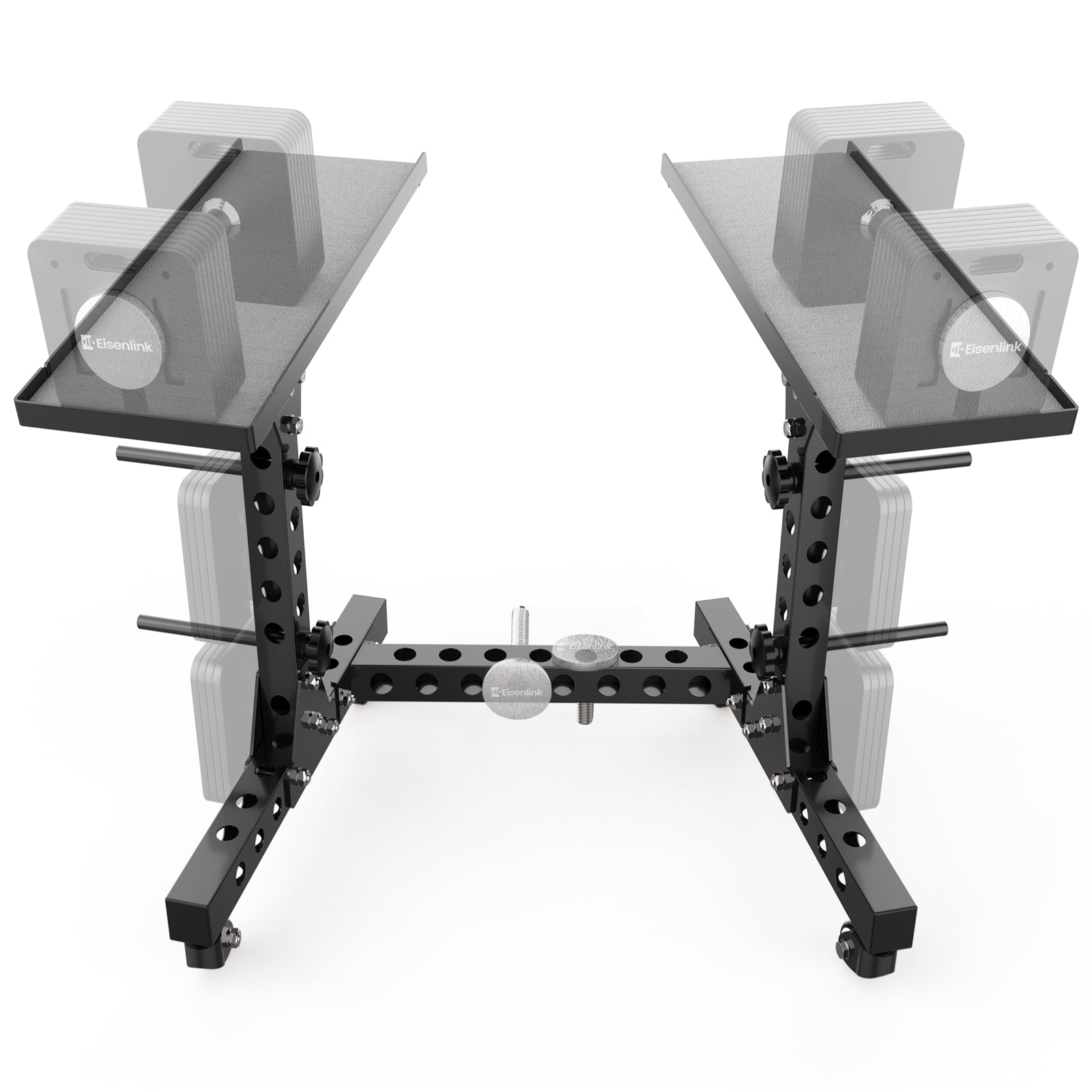 Eisenlink Adjustable Dumbbell Rack & Weight Rack, Holds 440 lbs, Space Saving Design for Home Gym Organization