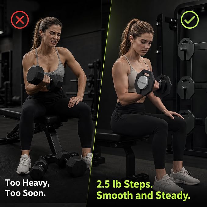 Adjustable Dumbbells, 12.5-30/50/80/90lb, 2.5pound Increments