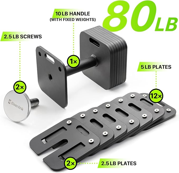 Adjustable Square Dumbell, 5pound Increments【used-good】