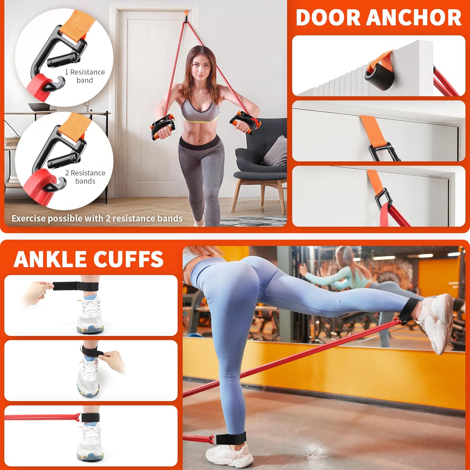 【2025NEW】Resistance Band with Patented Power Handles