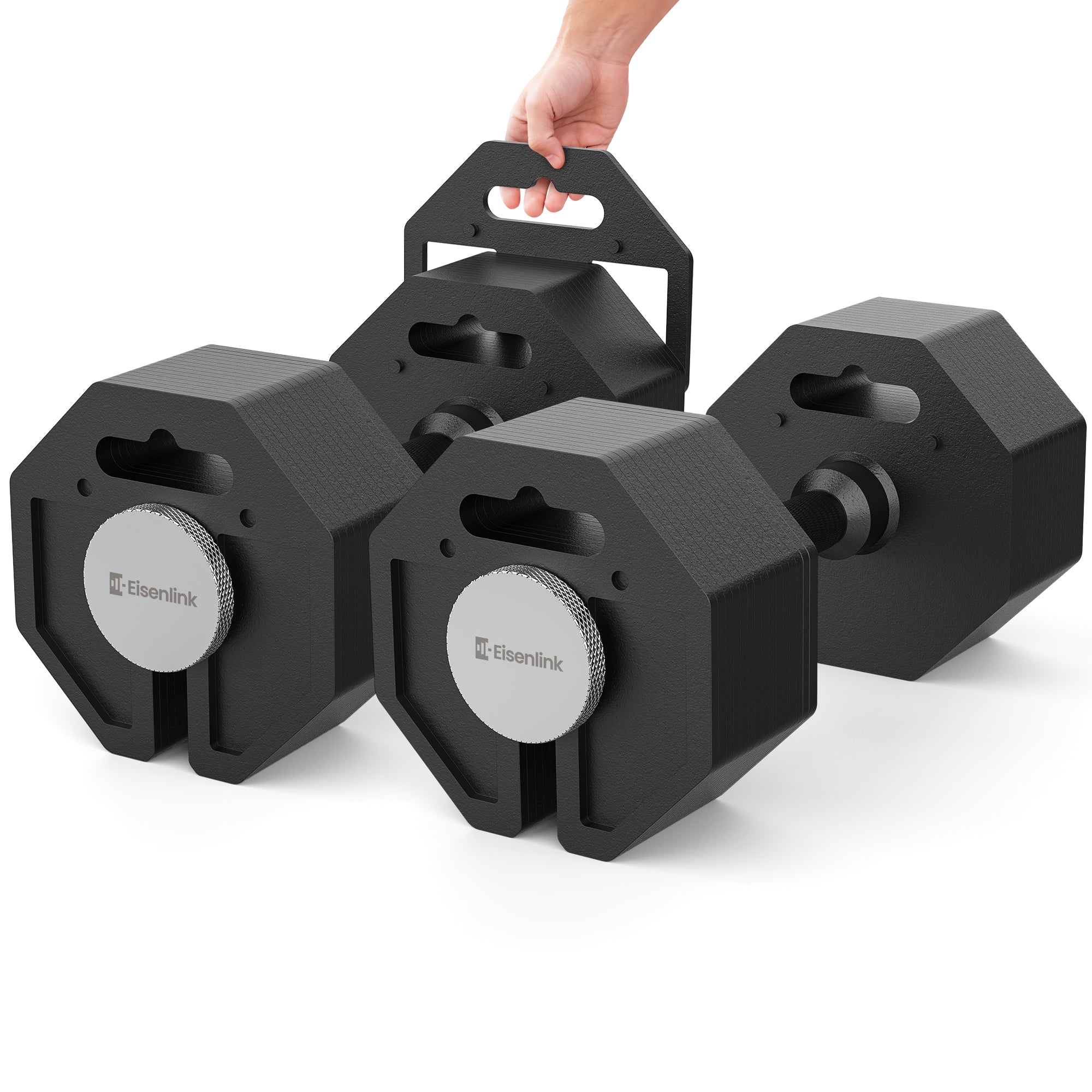 Adjustable Dumbbell Set, 9.5-50/80lb, 2.5lb Increments, Quick-Lock Octagonal Weight Dumbbells for Home Gym Fitness (50/80lb×2)