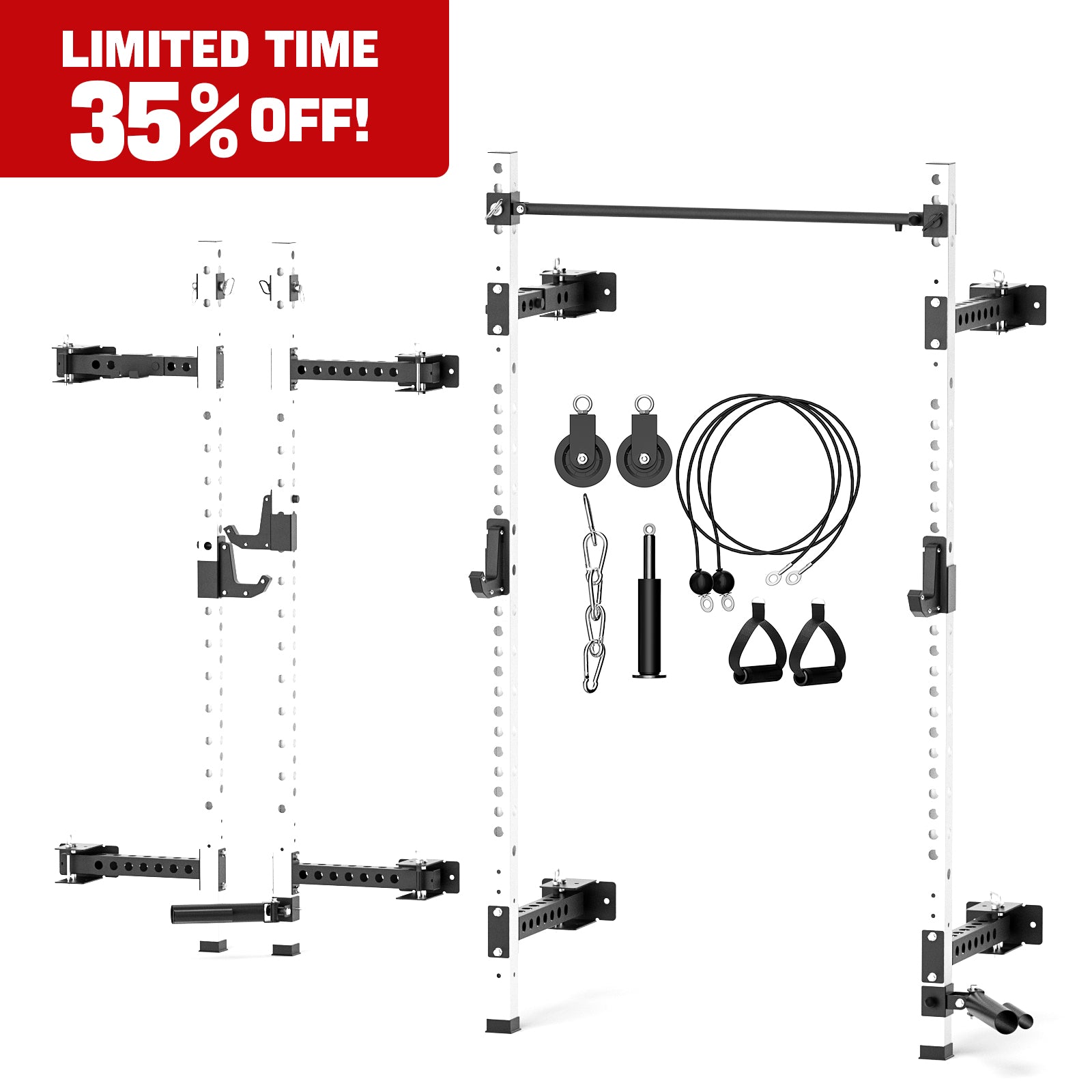 Folding Wall Mounted Squat Rack