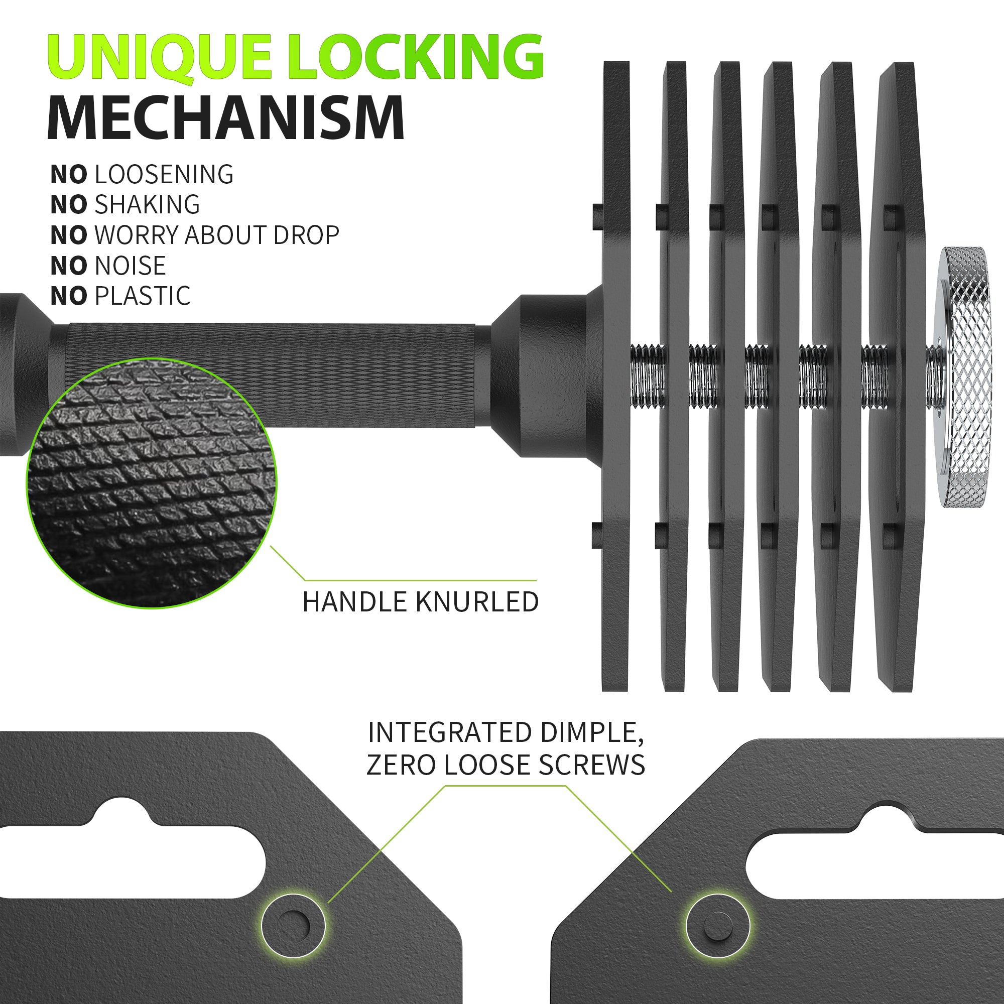 Eisenlink Adjustable Dumbbell Set, 9.5-50/80lb, 2.5lb Increments, Quick-Lock Octagonal Weight Dumbbells for Home Gym Fitness (50/80lb×2)