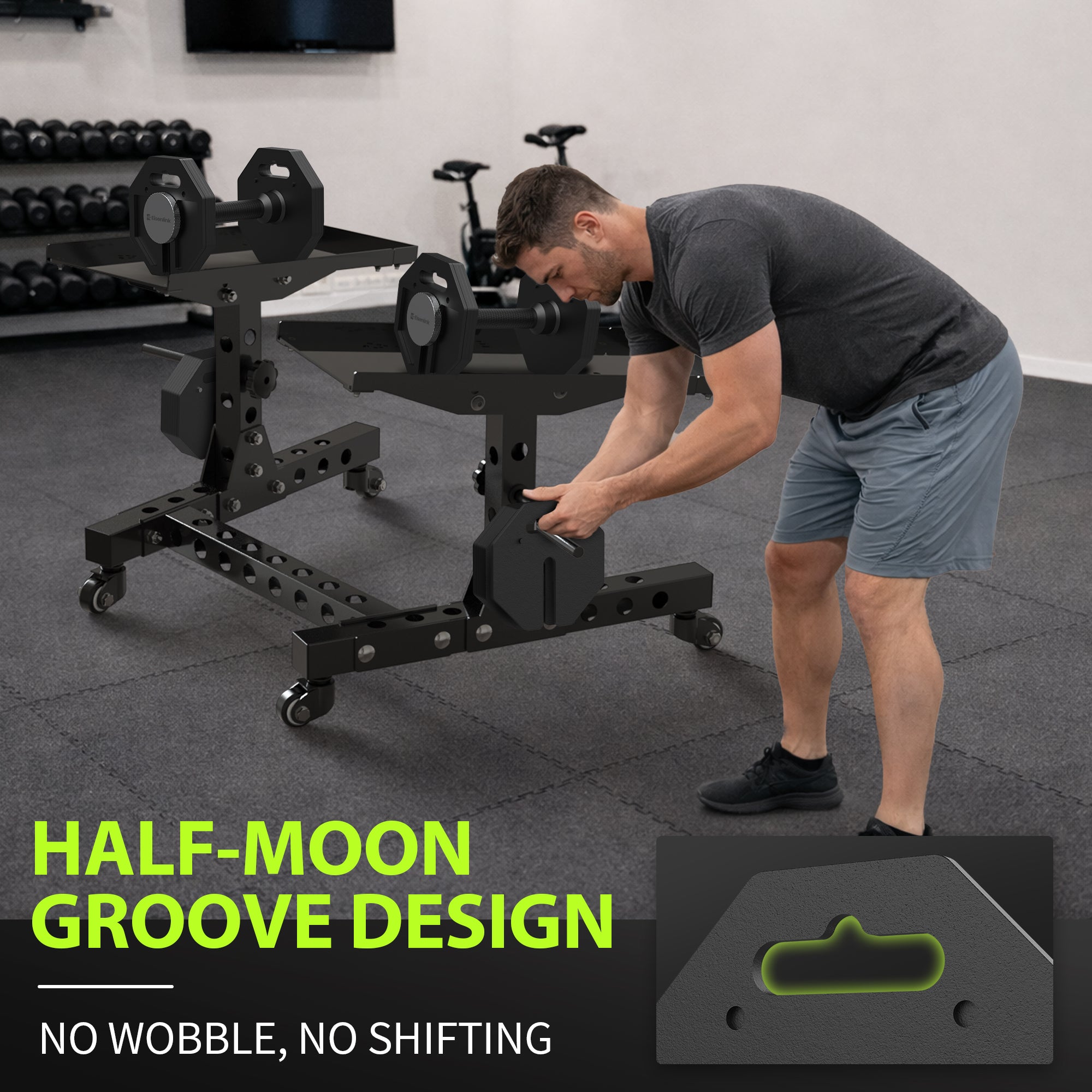 Eisenlink Adjustable Dumbbell Set, 9.5-50/80lb, 2.5lb Increments, Quick-Lock Octagonal Weight Dumbbells for Home Gym Fitness (50/80lb×2)