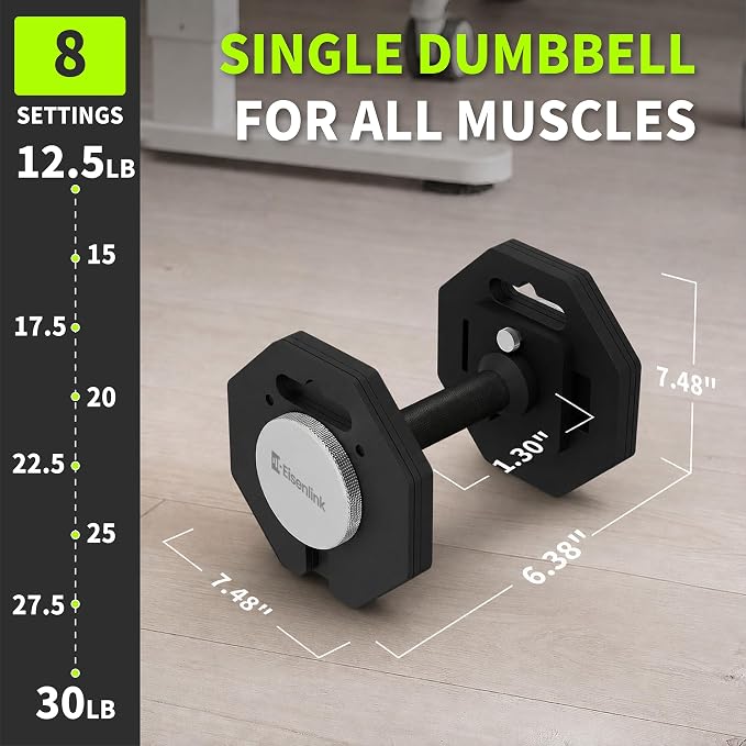 Adjustable Dumbbells, 12.5-30/50/80/90lb, 2.5pound Increments