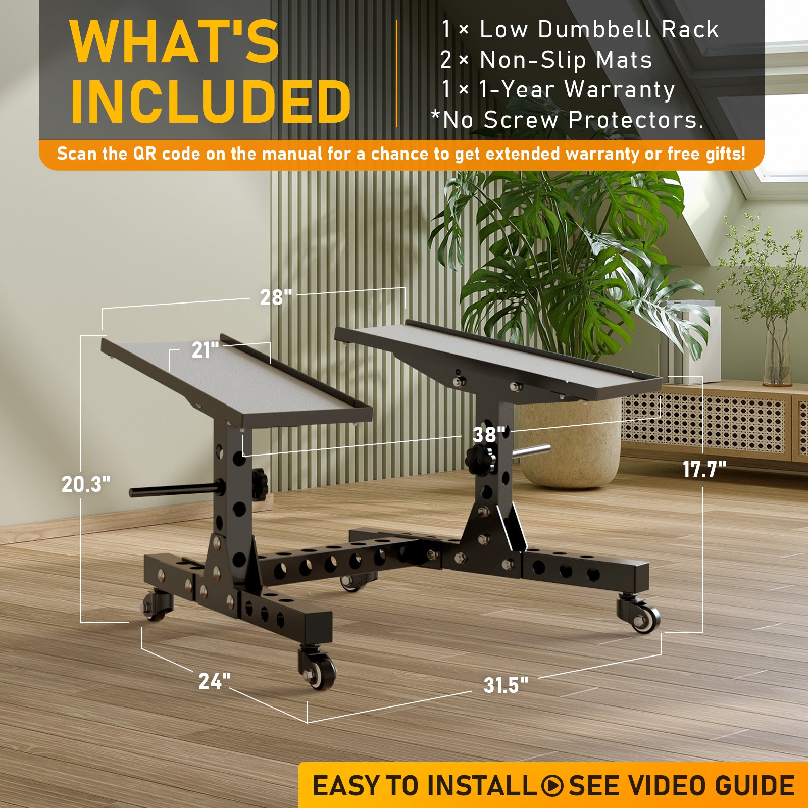 Eisenlink Adjustable Dumbbell Rack & Weight Rack, Holds 440 lbs, Space Saving Design for Home Gym Organization