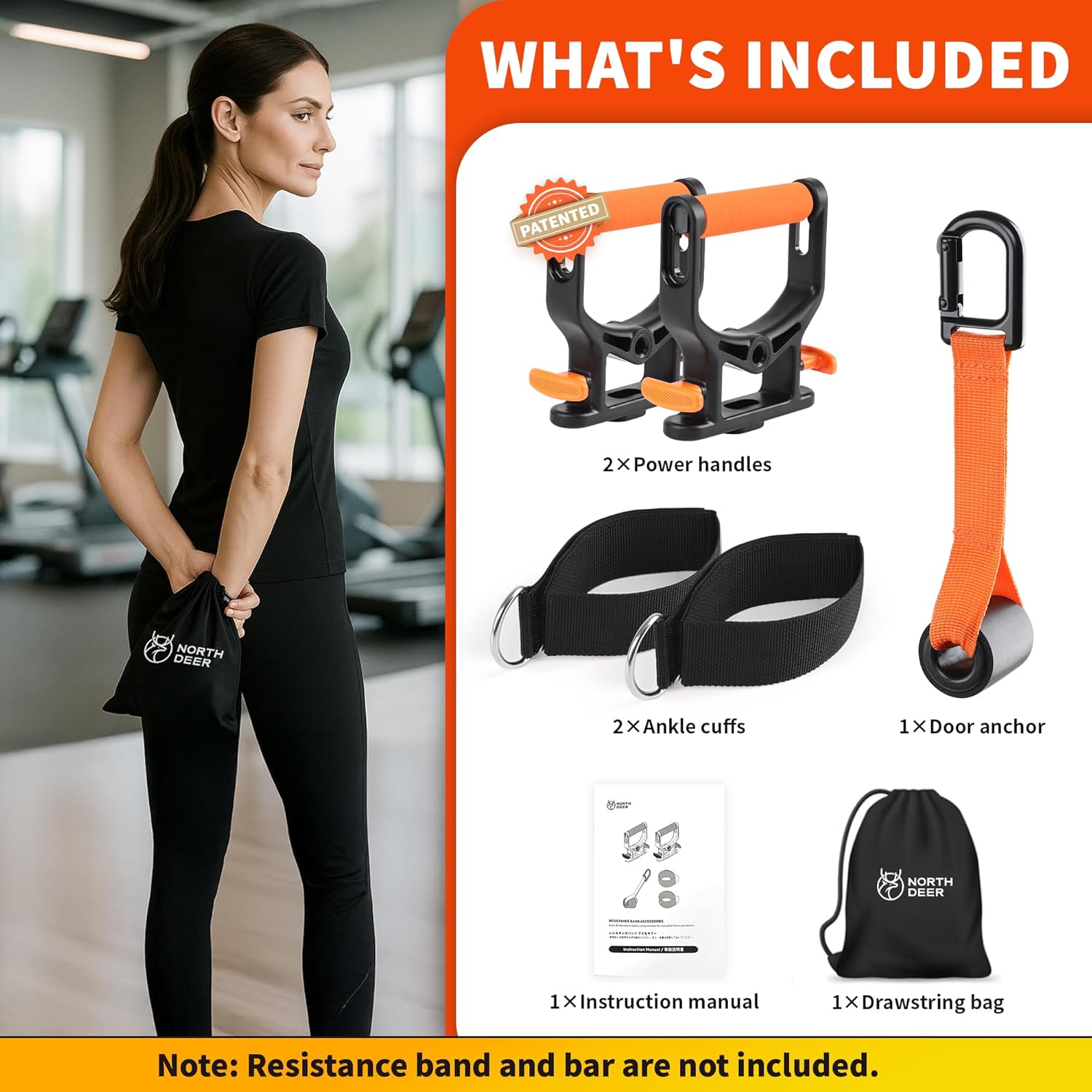 【2025NEW】Resistance Band with Patented Power Handles
