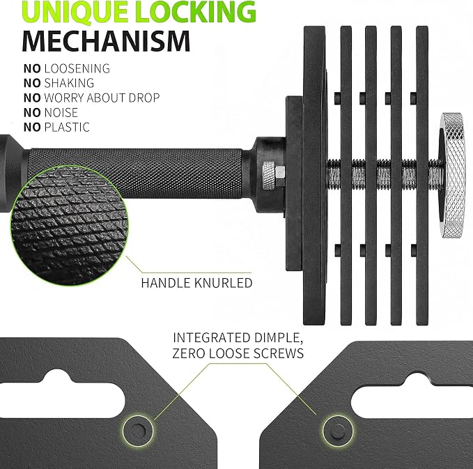 Adjustable Dumbbells, 12.5-30/50/80/90lb, 2.5pound Increments