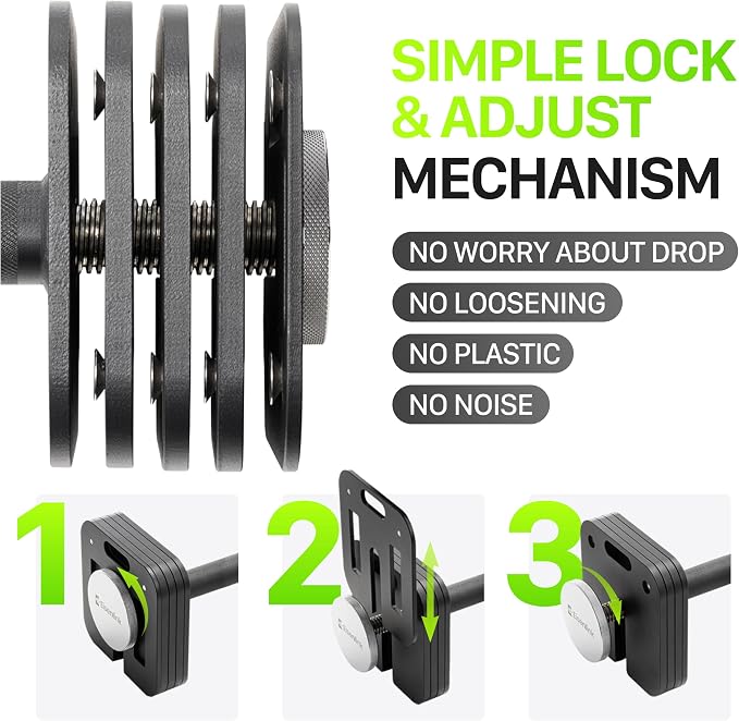 3-in-1 Adjustable Dumbbell Set, All-in-One Home Gym Equipment for Full Body Workout, 50lb/80lb