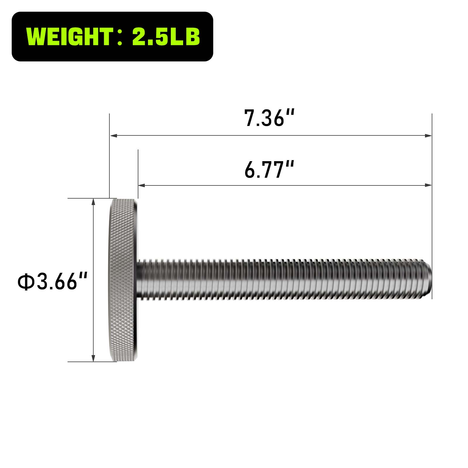 Longer Screw, 2 pieces, for A-030 adjustable dumbbell, up to 160LB