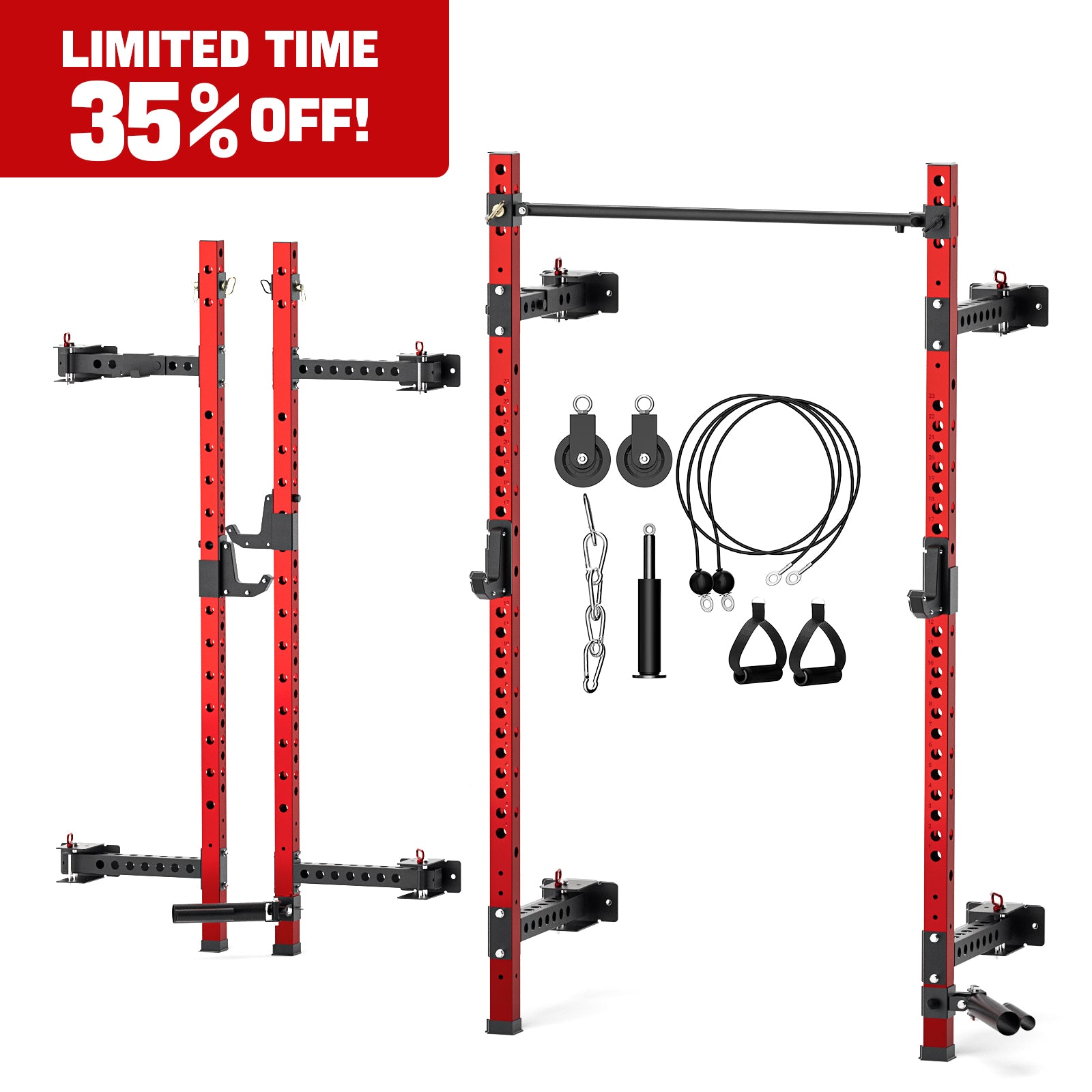 Folding Wall Mounted Squat Rack